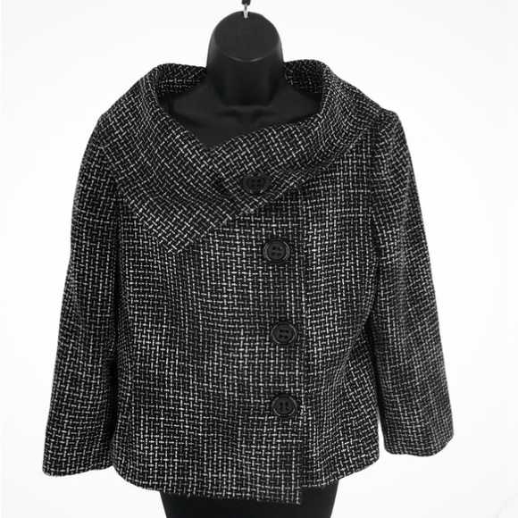 Tahari, ASL black, and white tweed - Picture 3 of 5